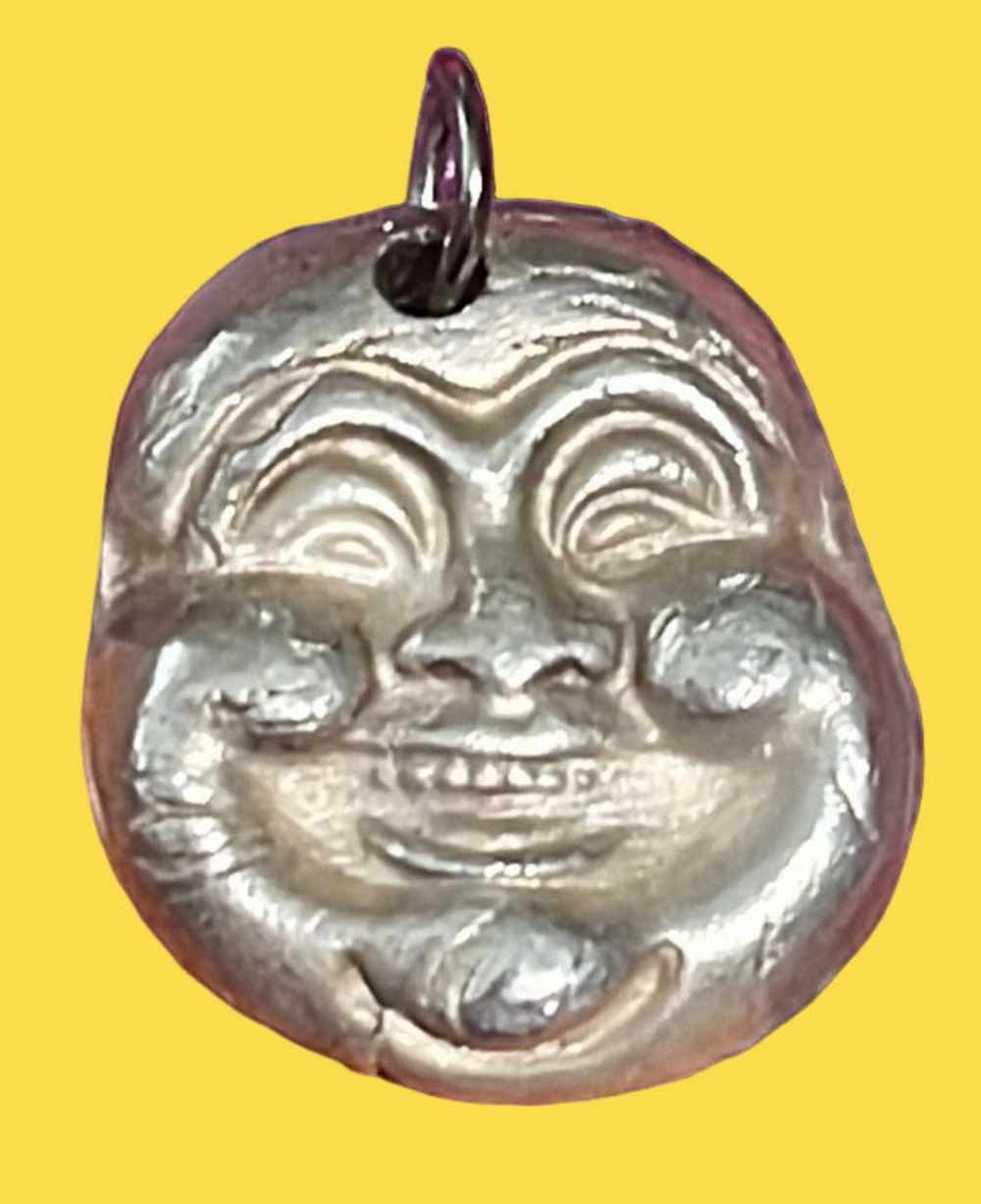 HAPPINESS SPREADS ~ Artisan Crafted Silver Happy Buddha Pendant